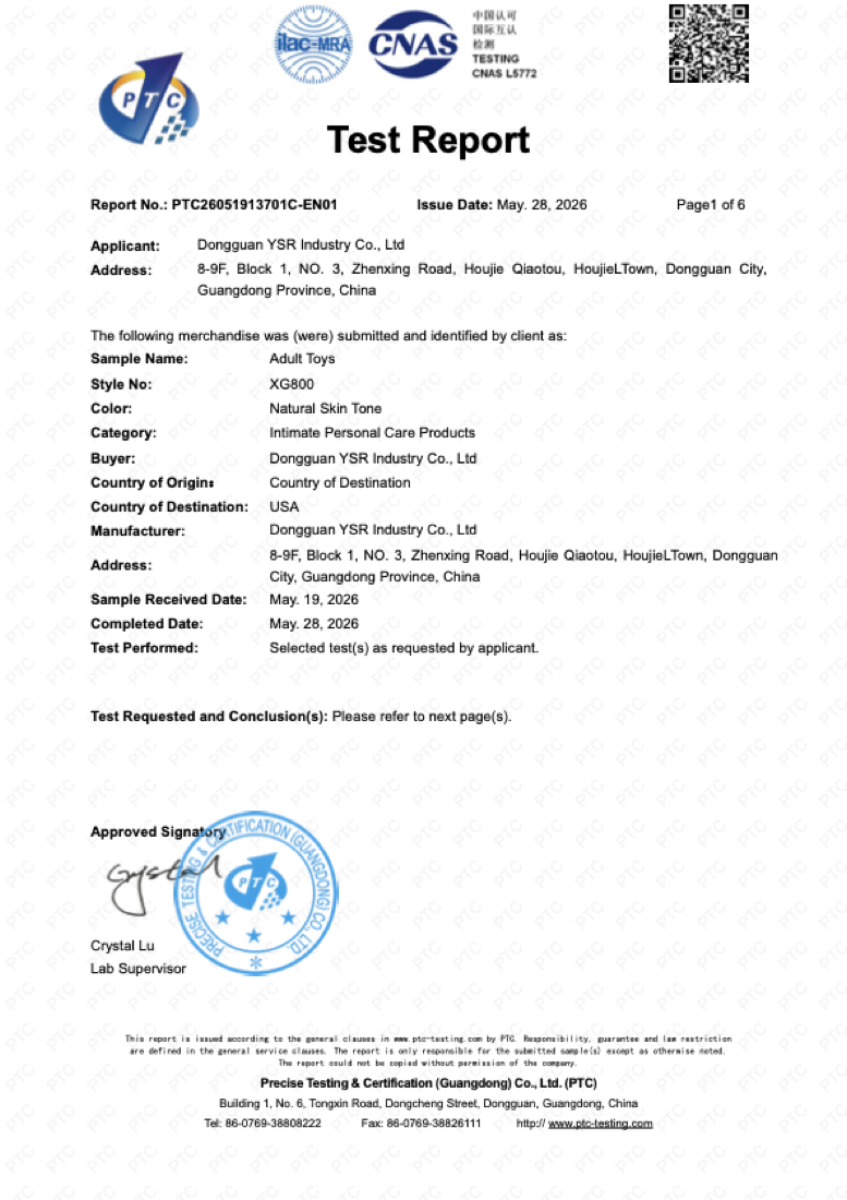 Test report cover